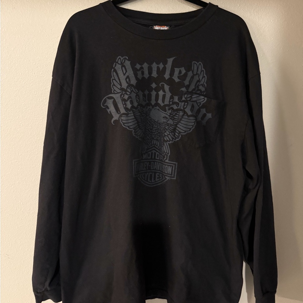 Harley-Davidson Black Graphic Long Sleeve Tee